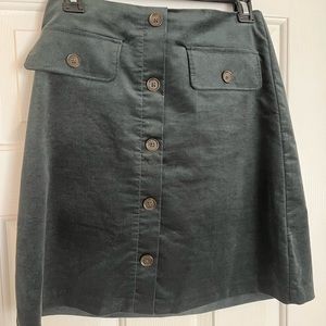 Banana republic velvet skirt size 2, 17inches in length - worn once